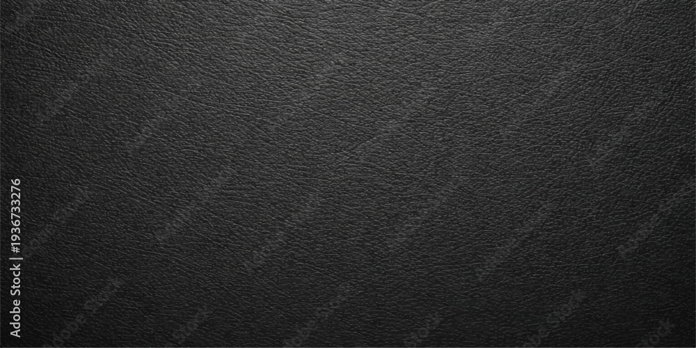 Fototapeta premium Dark textured black leather surface with a macro rough skin pattern and grunge material backdrop for design wallpaper