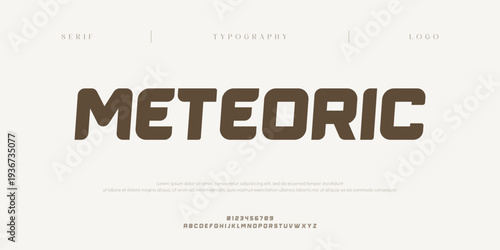 Meteoric, Creative digital abstract modern urban alphabet fonts. Typography simple sport, technology or fashion digital futuristic creative logo font. vector illustration
