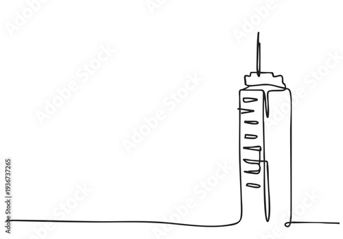 line primitive doodles line high-rise building