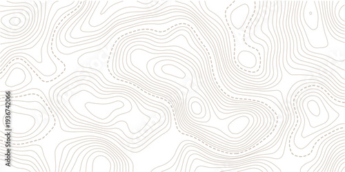 Topographic map patterns, topography line map. Vintage outdoors style. Seamless pattern with lines Topographic map. Geographic mountain relief diagram line wave carve pattern.