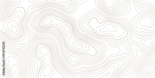 Topographic map patterns, topography line map. Vintage outdoors style. Seamless pattern with lines Topographic map. Geographic mountain relief diagram line wave carve pattern.