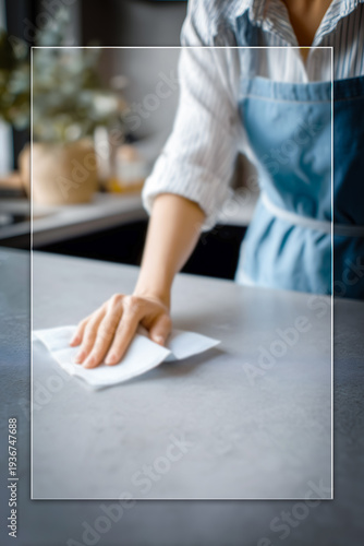 Wallpaper Mural Blurred Professional cleaner with a white overlay Torontodigital.ca