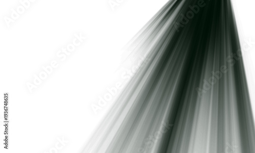 Abstract Dark Green Gray Light Rays Diagonal Motion Blur Effect on White Background, Dynamic Speed Lines and Beam Texture for Modern Design