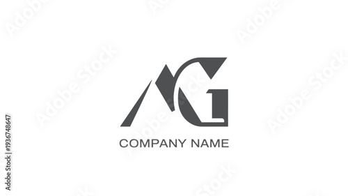 Minimalist logo design featuring letterforms and typography for company branding purposes