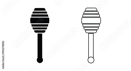 Minimalist honey dippers set design Vector