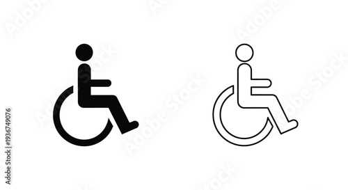 Handicap accessibility symbols Vector