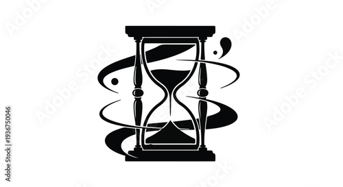 Gemini said

An antique wooden hourglass vector illustration showing sand falling through the glass to measurement time and business deadlines in a retro style