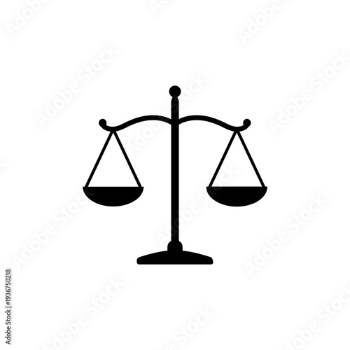  Balance Scale Icon – Justice, Law, Fairness, Compliance and AI Governance Concept