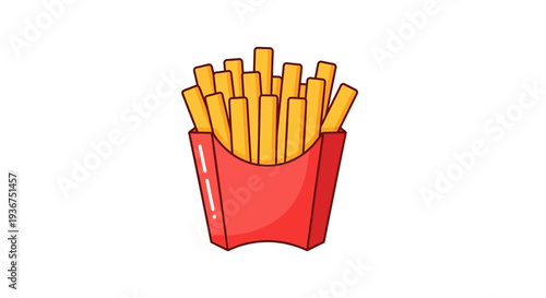 french fries in a red box