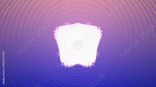 White Diamond Shape Ripples Purple Background.