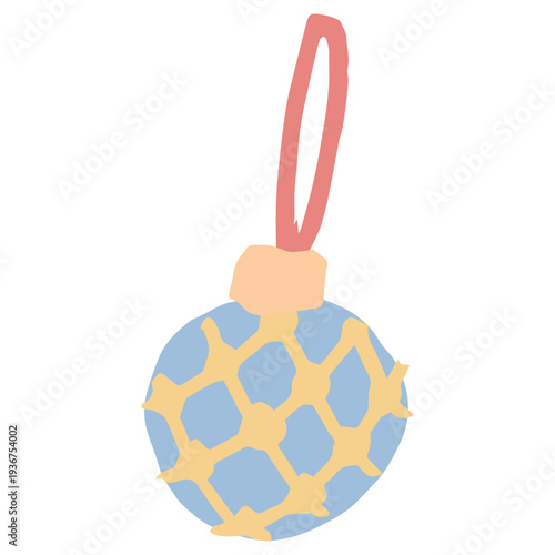 クリスマスのオーナメント飾りのイラスト 12月の園だよりに使いやすいシンプル手描き素材シリーズ