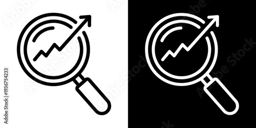 growth icon concept in flat black and white style on clean background vector illustration design	
