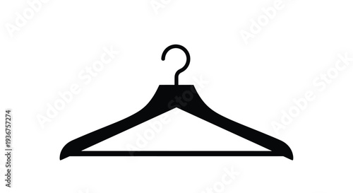 Black vector illustration of a clothes hanger
