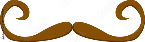 Curly mustaches in vintage male fashion style icon