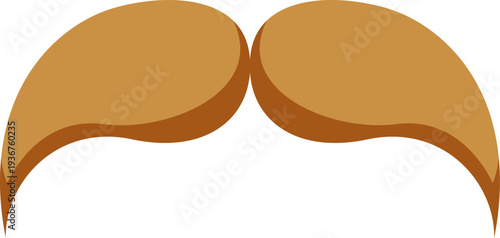 Cartoon mustaches icon. Retro male face fashion