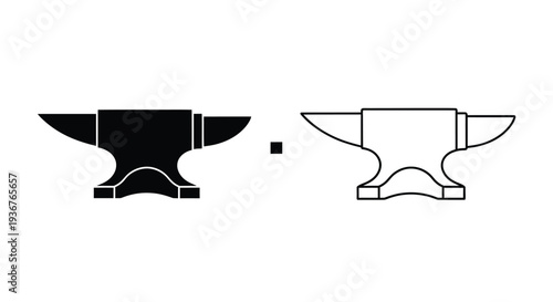 Blacksmith anvil design variations Vector