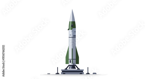 Balistic War Vector Illustration of a Missile