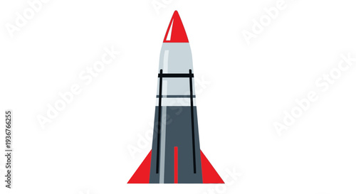 Balistic Vector Illustration of a War Rocket