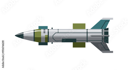 Balistic Vector Illustration of War Concept