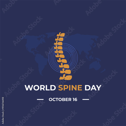 World spine day flyer illustration