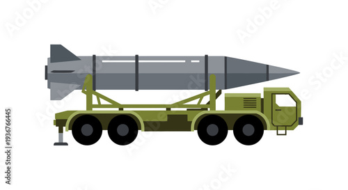 Balistic War Vector Illustration Military Vehicle