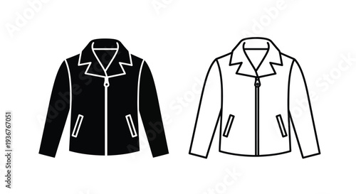 Minimalist women's denim jacket styles Vector
