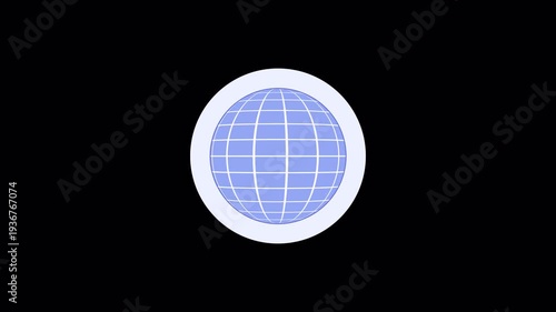 4k Earth Globe Animation Video - Transparent