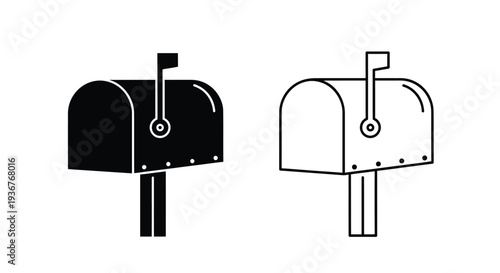 Vintage mailbox design variations Vector