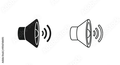 Modern speaker icons set Vector
