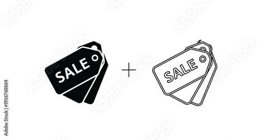 Sale tags combo design vector Vector
