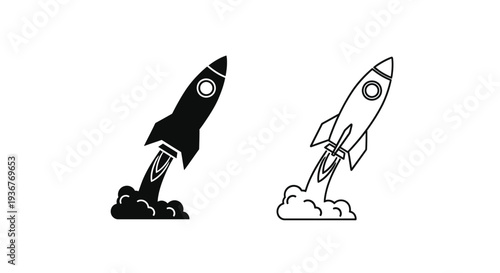 Space launch vector illustration Vector
