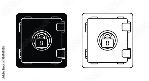 Modern secure digital safe icon Vector
