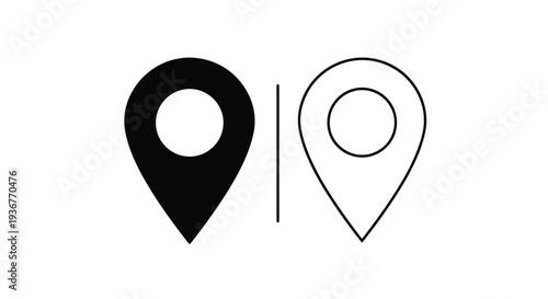 Location pins comparison design Vector