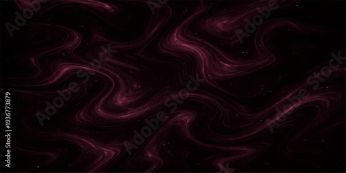 Abstract red silk satin fabric background with smooth flowing waves and soft elegant texture design