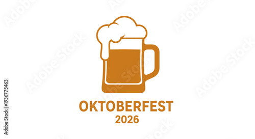 Oktoberfest 2026 beer festival logo design.