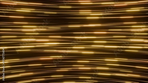 Wallpaper Mural Golden Light Trails: Abstract Speed and Energy in Futuristic Digital Background Loop Torontodigital.ca