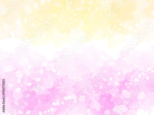 春の桜イメージのテクスチャー背景素材。満開の桜並木や桜吹雪とあたたかい陽射しのイメージ。キラキラした光の粒子。やさしい春の雰囲気。