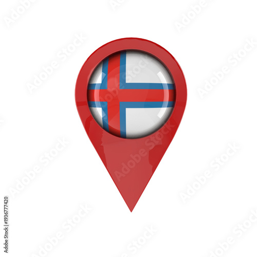Faroe Islands national flag emblem featured inside a 3D red map navigation pin isolated on white for Nordic travel and North Atlantic location Free Download Faroe Islands national flag emblem featured inside a 3D red map navigation pin isolated on white for Nordic travel and North Atlantic location - GFXLoad