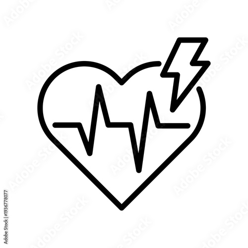 Defibrillator line icon