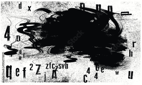 circular paint brush strokes, grunge paint element, Monochrome grunge texture. Brush strokes paint Isolated on white background, grunge brush strokes ink paint.eps