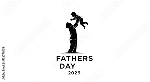 Father and child silhouette Fathers Day 2026 celebration.