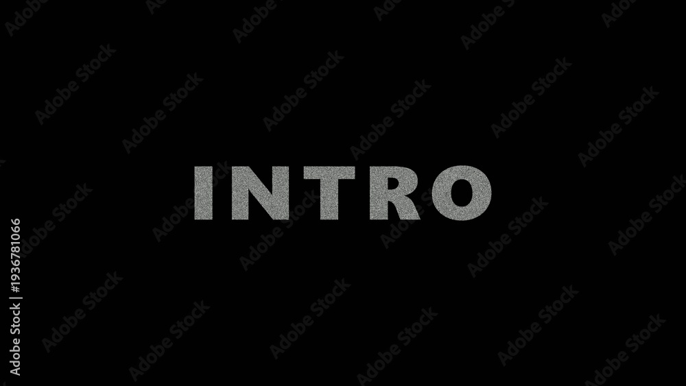 Obraz premium Gray intro text on black background