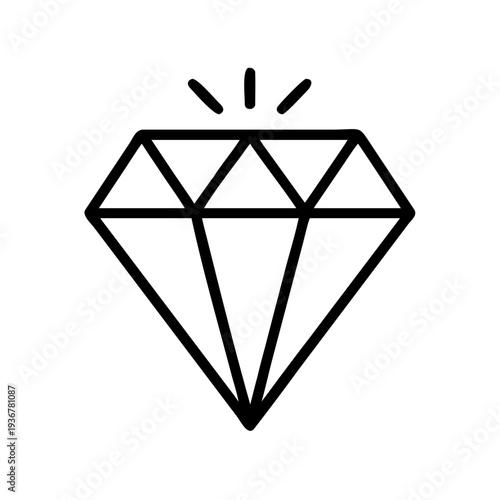 Minimalist down arrow in diamond shape with three dots above for business failure warning sign vector icon