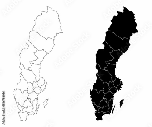 Sweden administrative maps
