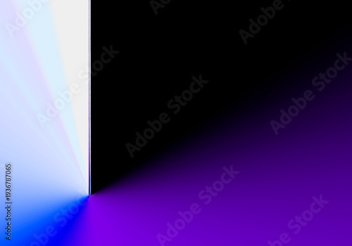 El lado oscuro de las cosas. La salida. Composición abstracta en violeta, azul, blanco y negro