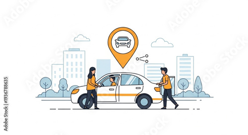 Police Officers Conducting Traffic Stop with Car.