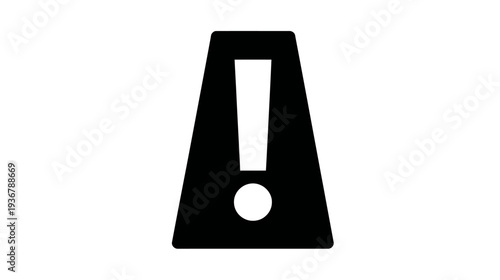Simple black exclamation mark warning icon. Attention alert symbol for important notices, errors, and safety messages.