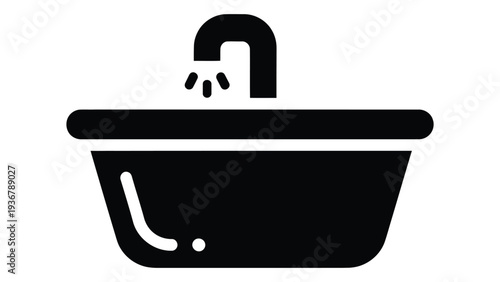 Clean Vegetable Wash Basin with Running Water Icon for Healthy Food Preparation and Kitchen Hygiene