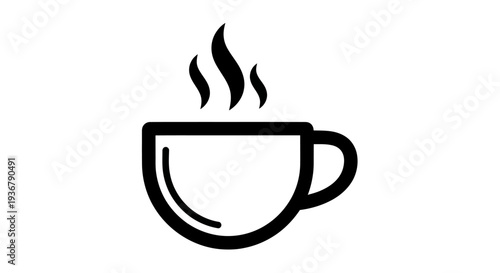 Steaming coffee cup icon vector
