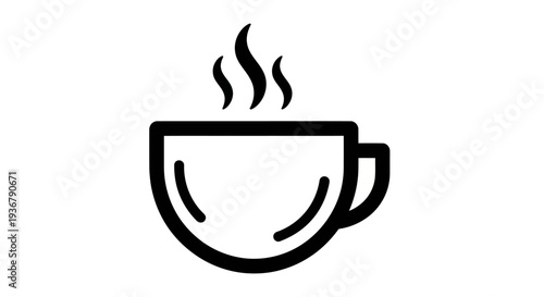 Steaming coffee cup icon vector